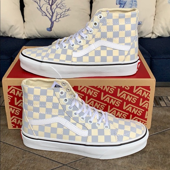 VANS SK8-HI TAPERED CHECKERBOARD Zenbl/TrWht WMNS - Picture 8 of 16